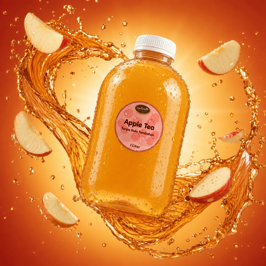 Apple Tea 1 Liter — Tanpa Gula Tambahan