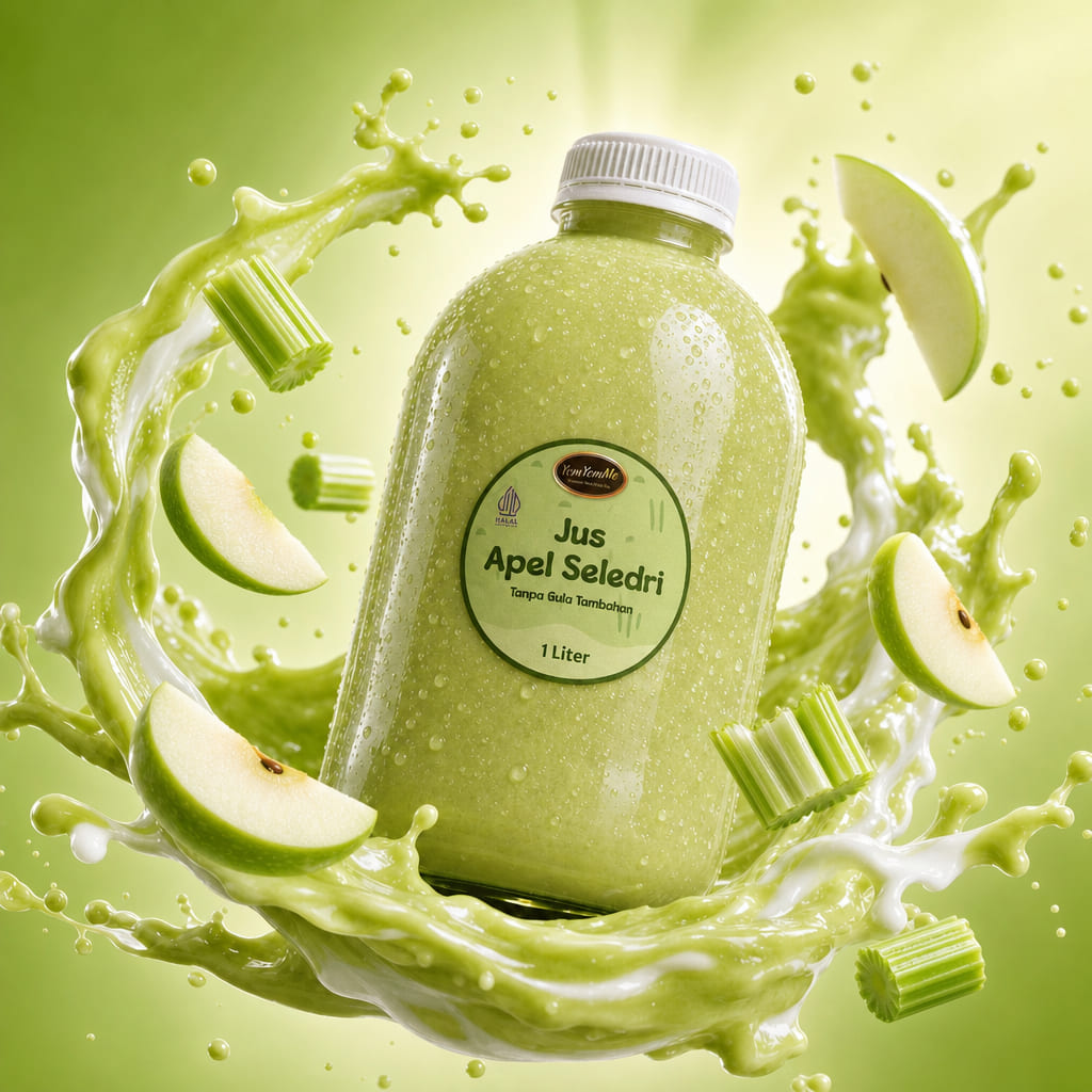 Jus Apel Seledri 1 Liter — Tanpa Gula Tambahan