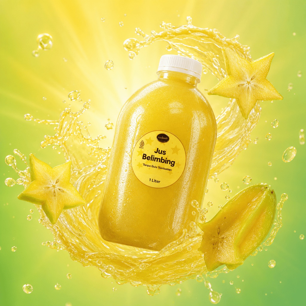 Jus Belimbing 1 Liter — Tanpa Gula Tambahan