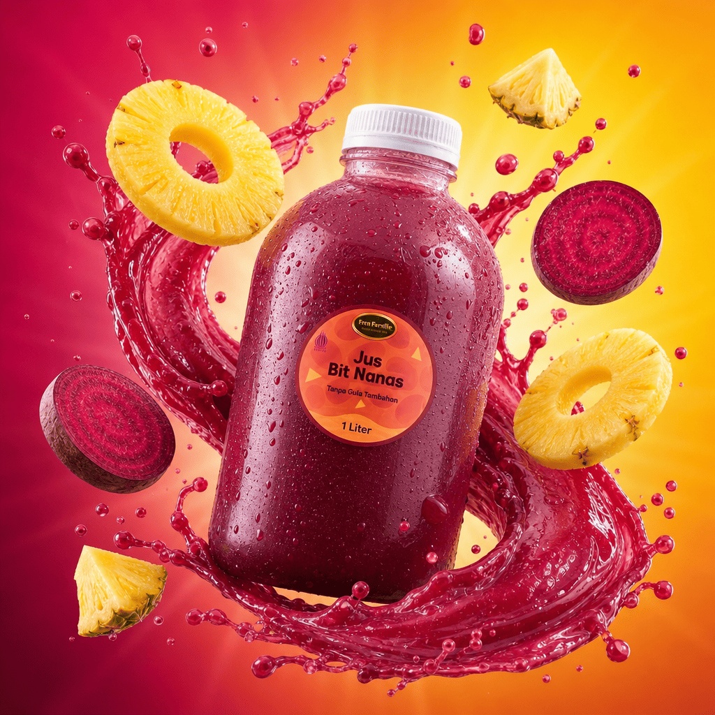Jus Bit Nanas 1 Liter — Tanpa Gula Tambahan