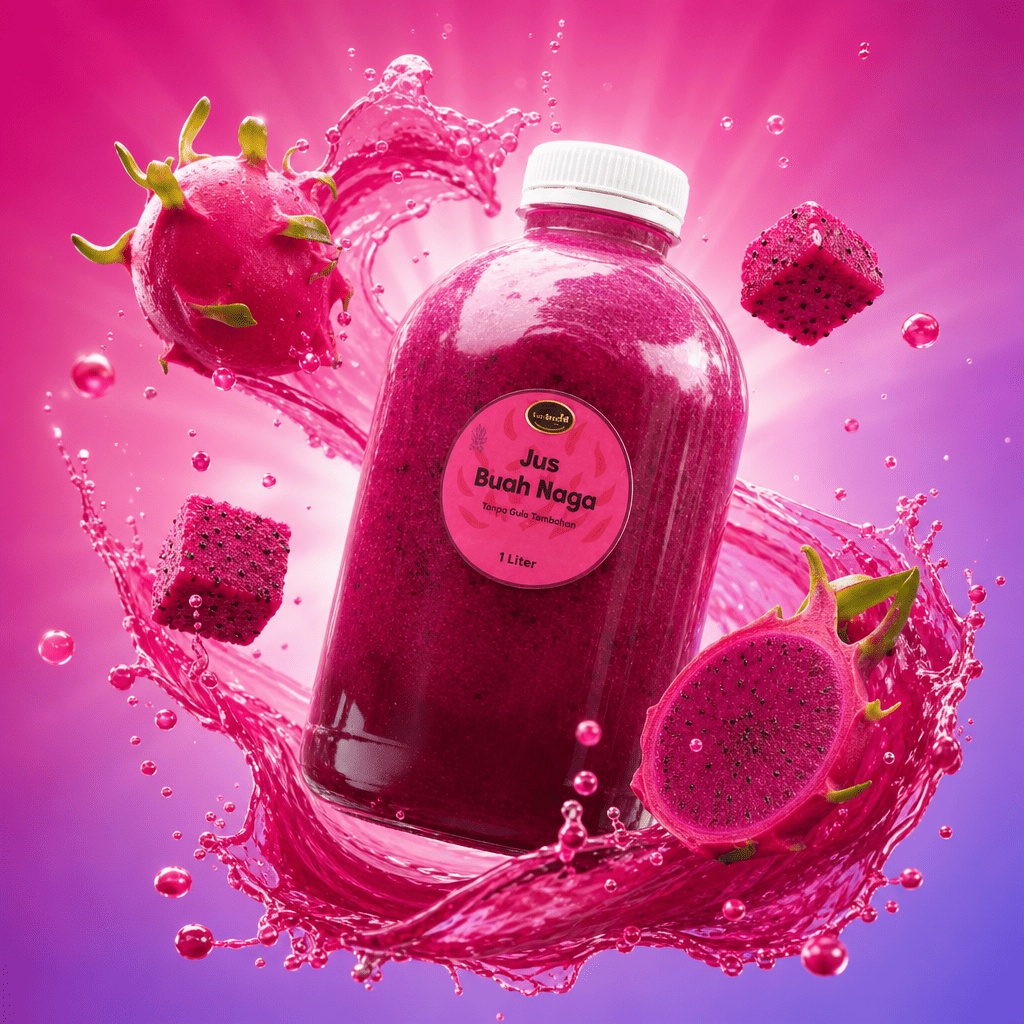 Jus Buah Naga 1 Liter — Tanpa Gula Tambahan