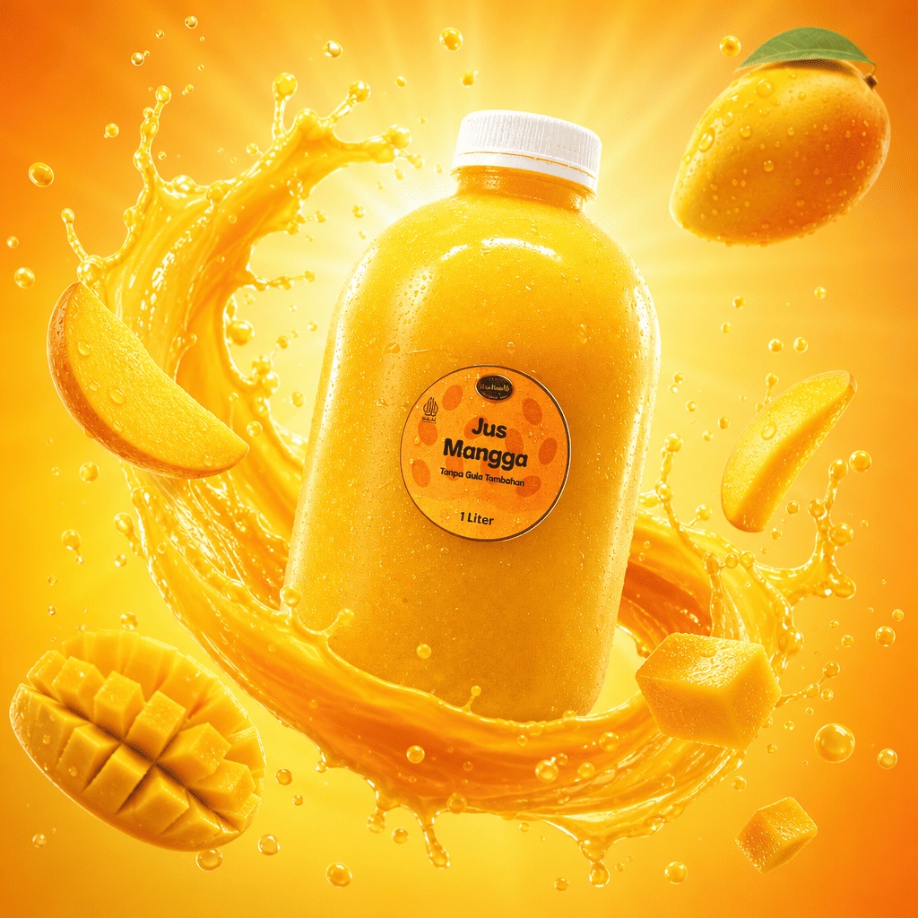 Jus Mangga 1 Liter — Tanpa Gula Tambahan