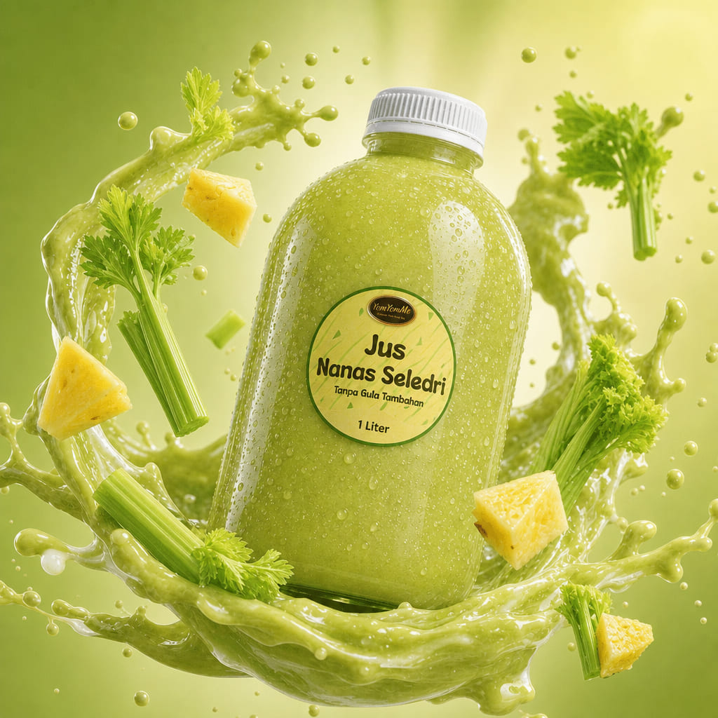 Jus Nanas Seledri 1 Liter — Tanpa Gula Tambahan