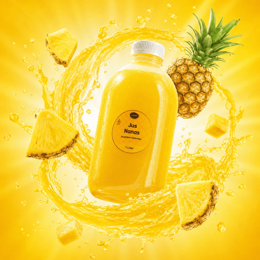 Jus Nanas 1 Liter — Tanpa Gula Tambahan