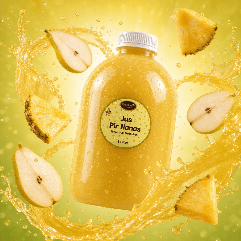 Jus Pir Nanas 1 Liter — Tanpa Gula Tambahan