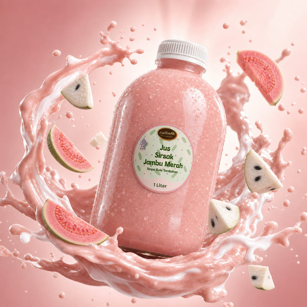 Jus Sirsak Jambu Merah 1 Liter — Tanpa Gula Tambahan