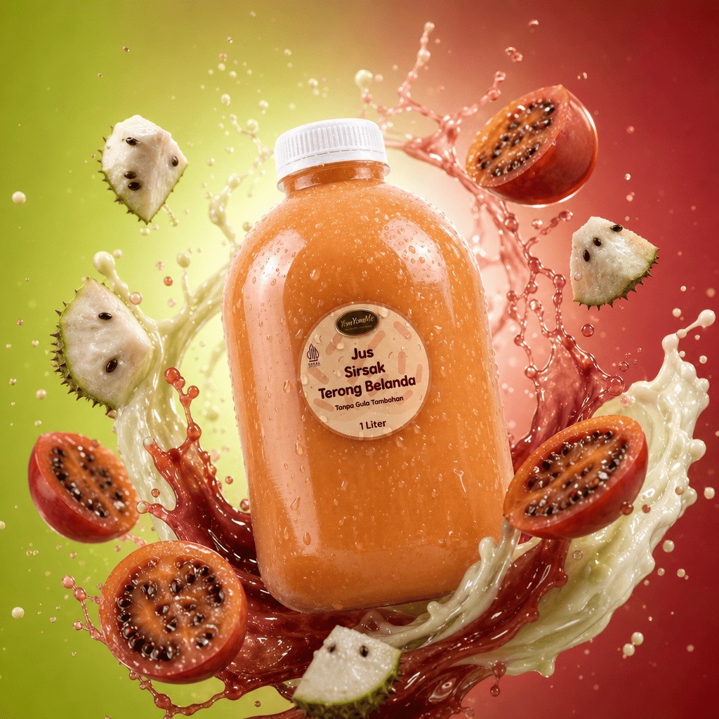 Jus Sirsak Terong Belanda 1 Liter — Tanpa Gula Tambahan
