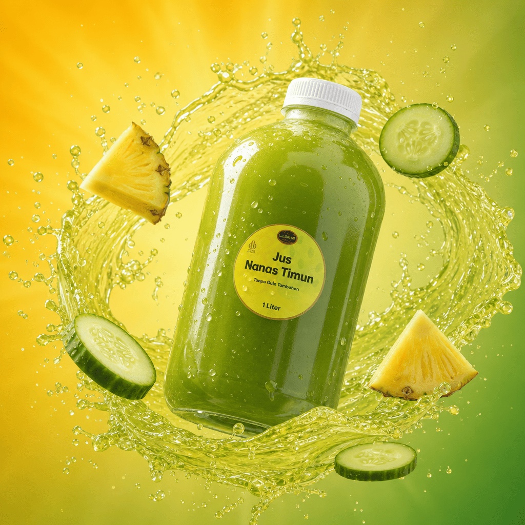 Jus Nanas Timun 1 Liter — Tanpa Gula Tambahan