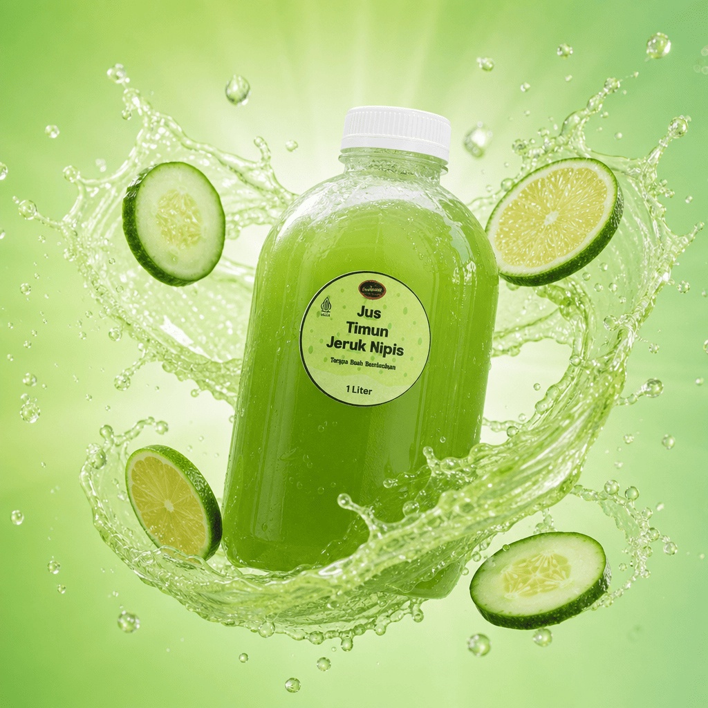 Jus Timun Jeruk Nipis 1 Liter — Tanpa Gula Tambahan