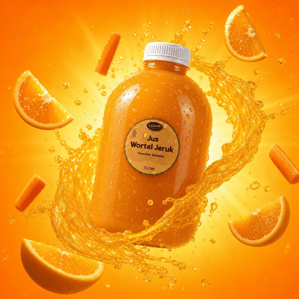 Jus Wortel Jeruk 1 Liter — Tanpa Gula Tambahan