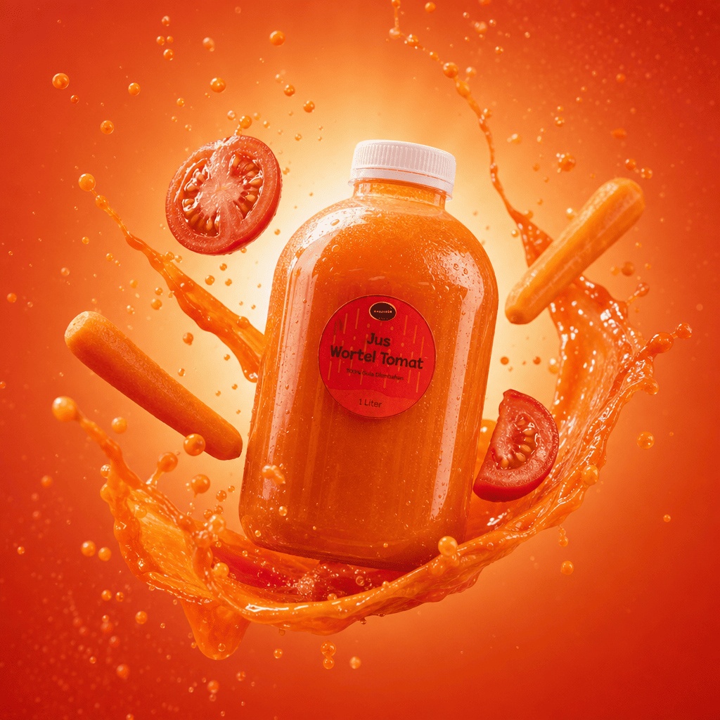 Jus Wortel Tomat 1 Liter — Tanpa Gula Tambahan