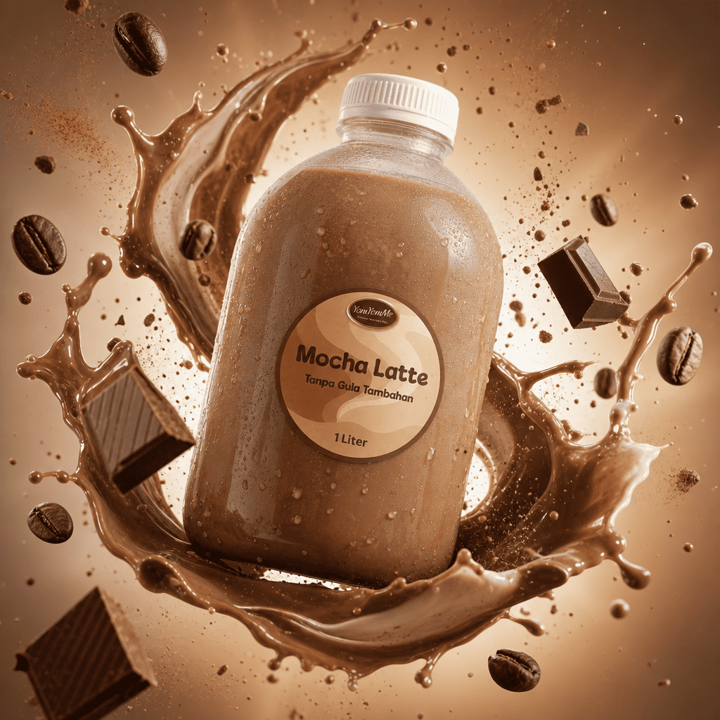 Mocha Coffee Latte 1 Liter — Tanpa Gula Tambahan