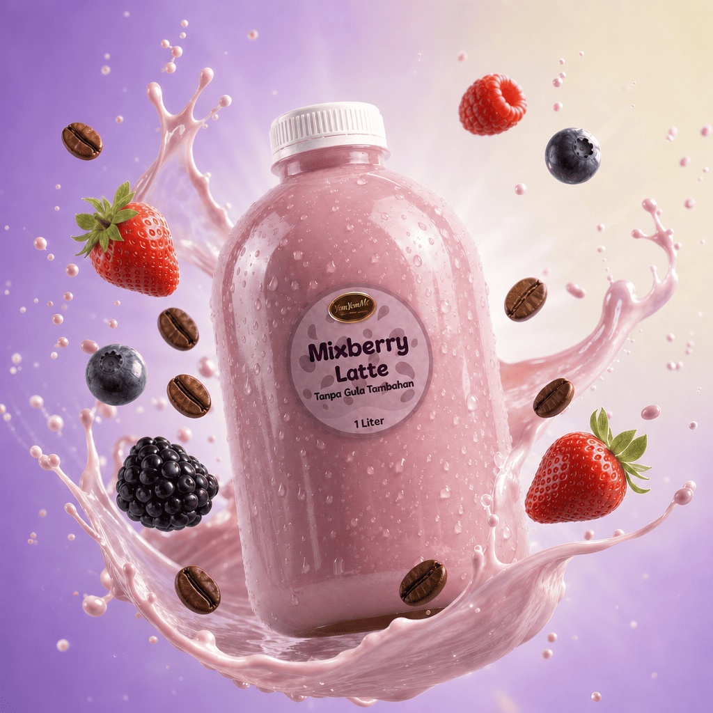 Mixberry Coffee Latte 1 Liter — Tanpa Gula Tambahan