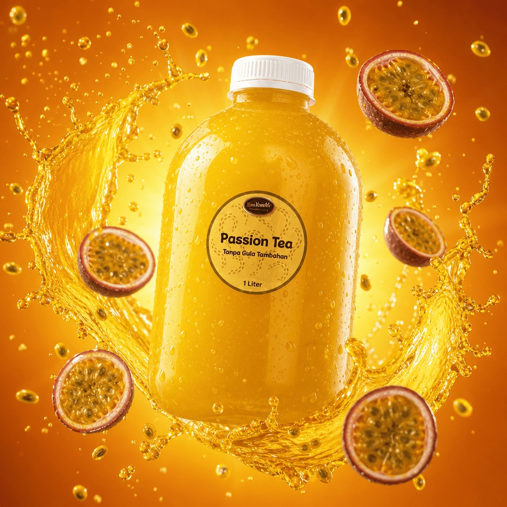 Passion Fruit Tea 1 Liter — Tanpa Gula Tambahan