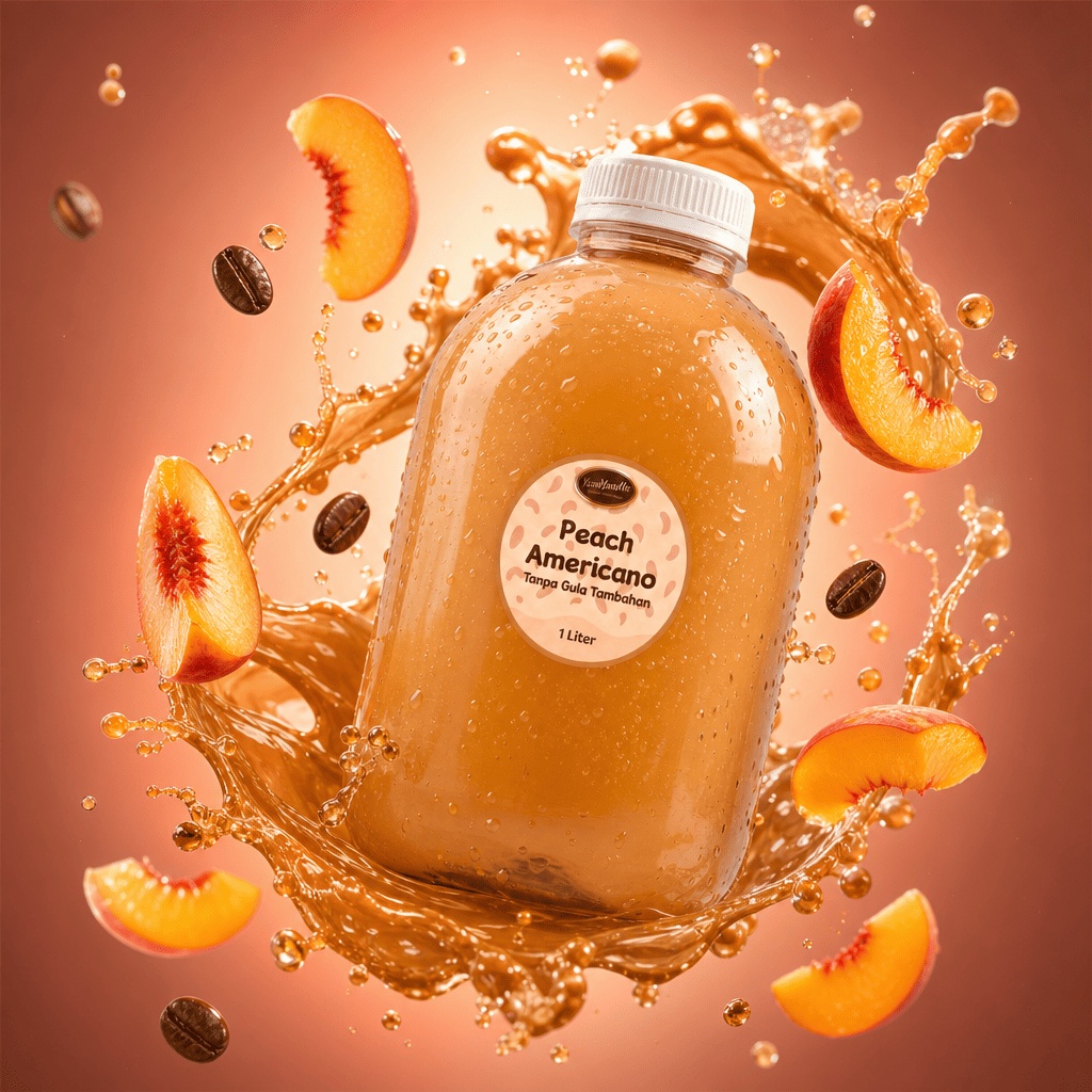 Peach Americano 1 Liter — Tanpa Gula Tambahan