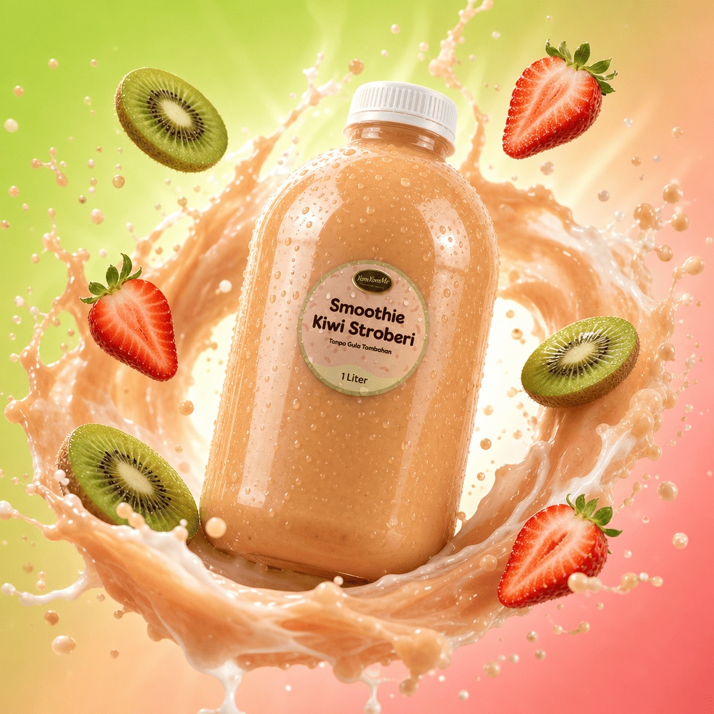 Smoothie Kiwi Stroberi 1 Liter — Tanpa Gula Tambahan