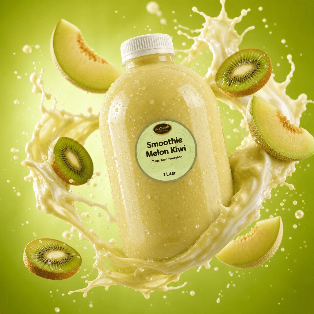 Smoothie Melon Kiwi 1 Liter — Tanpa Gula Tambahan