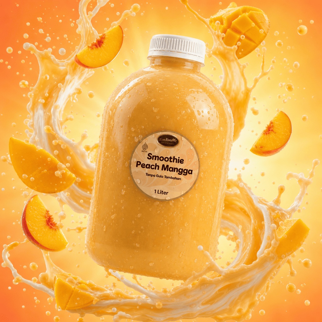 Smoothie Peach Mangga 1 Liter — Tanpa Gula Tambahan