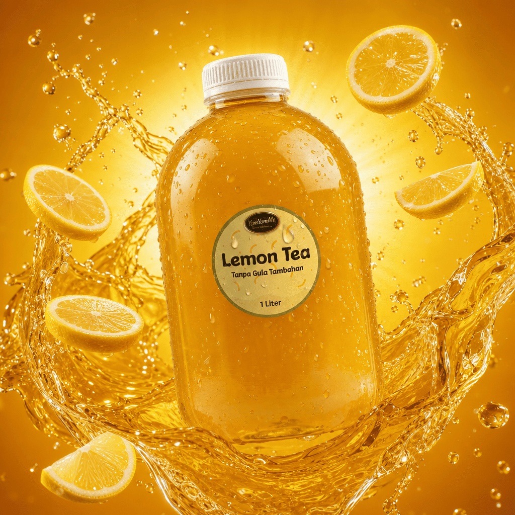 Fresh Lemon Tea 1 Liter — Tanpa Gula Tambahan