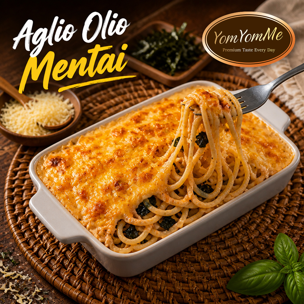 Aglio Olio Mentai — Beef, Chicken, Tuna, & Salmon