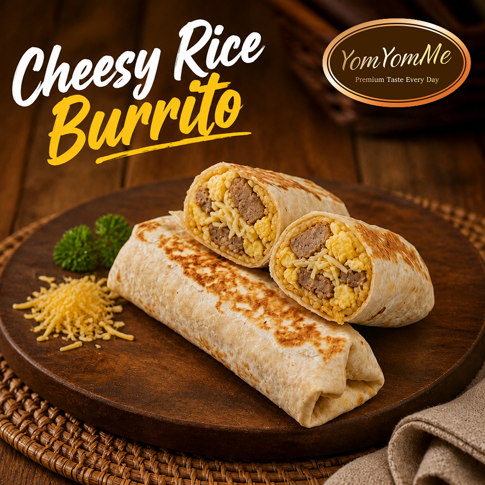 Cheesy Rice Burrito — 2pcs, Beef, Chicken, Tuna, & Salmon