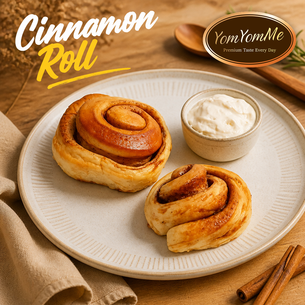 Fresh-Baked Cinnamon Roll — 2pcs + Cream Cheese