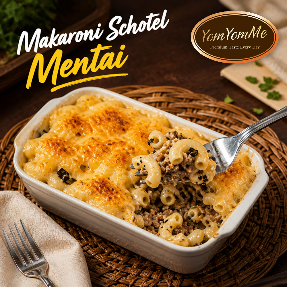 Beef Macaroni Schotel Mentai with Nori