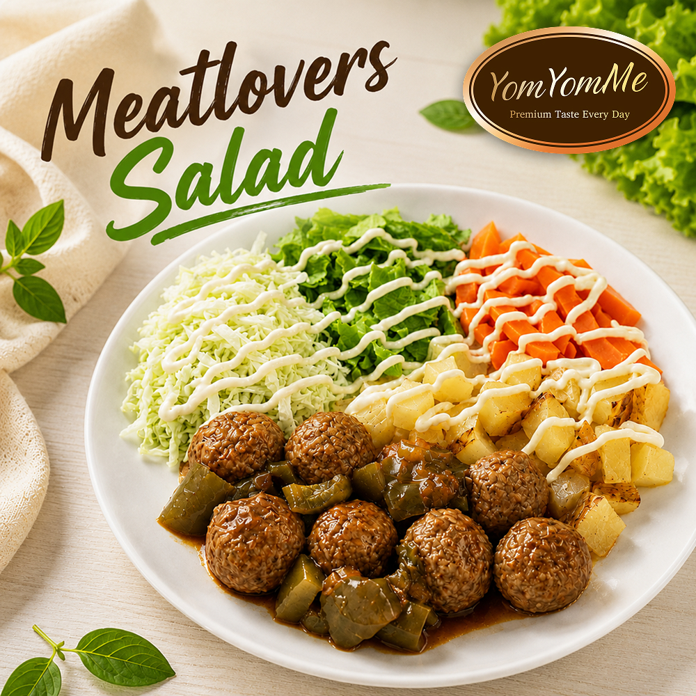 Savory Beef Meatball Protein Salad — 8pcs Meatball