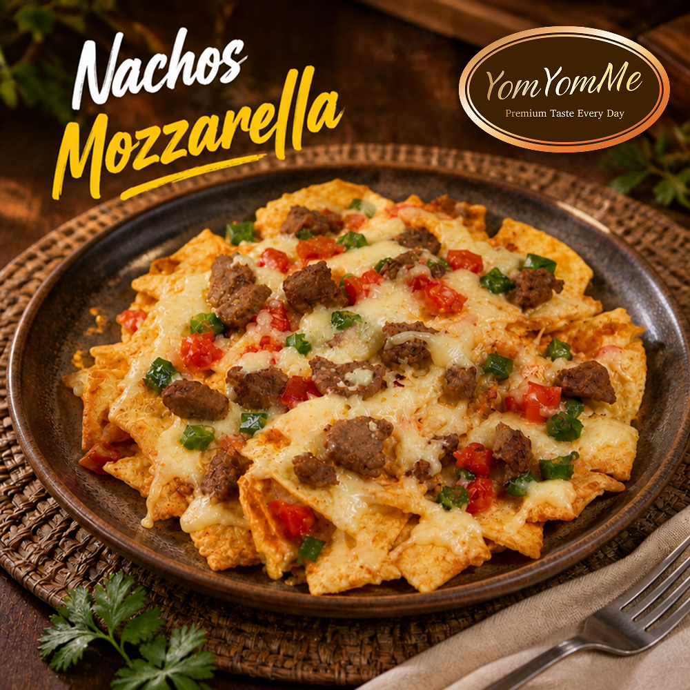 Beef Mozzarella Nachos