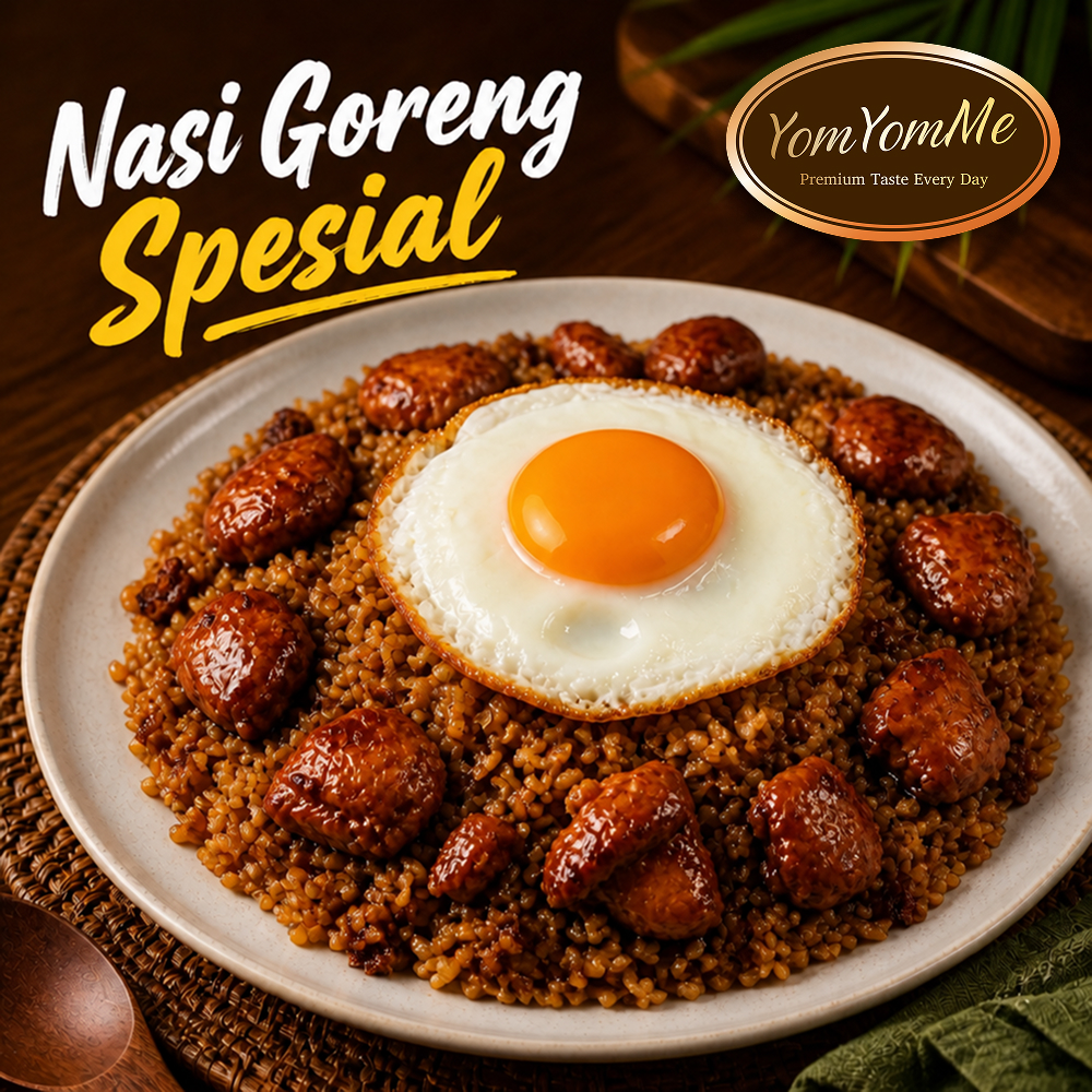Nasi Goreng Kecap Spesial — Sapi, Ayam, Tuna, & Salmon + Telur
