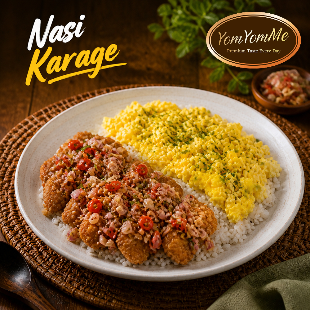 Chicken Karage Rice Box — Telur + Sambal Ijo/Matah