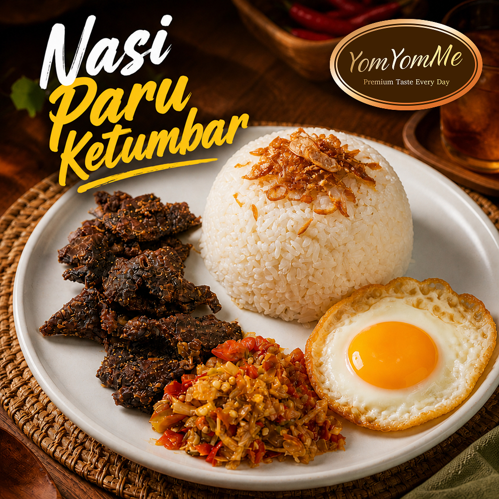 Nasi Paru Ketumbar — Telur + Sambal Pilihan