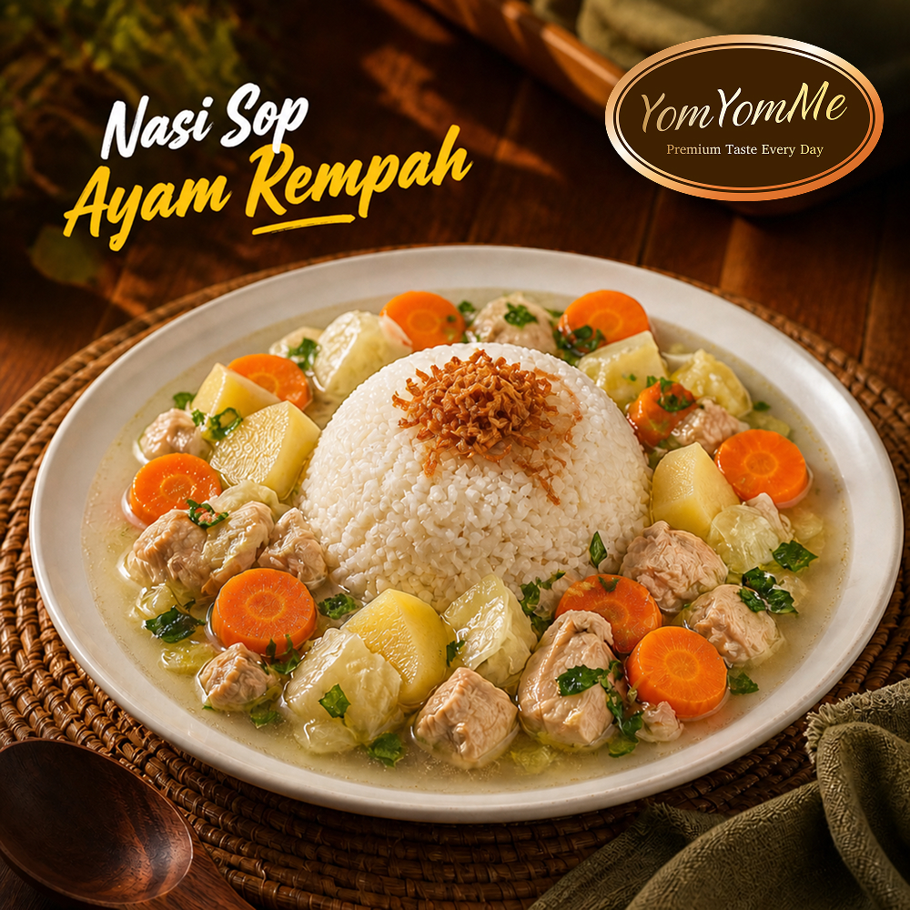 Sop Ayam Rempah Rice Box — Chicken & Vegetable Soup
