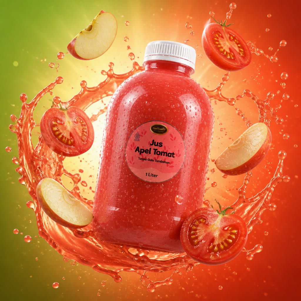 Jus Apel Tomat 1 Liter — Tanpa Gula Tambahan
