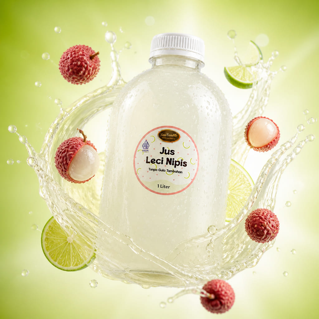 Jus Leci Nipis 1 Liter — Tanpa Gula Tambahan