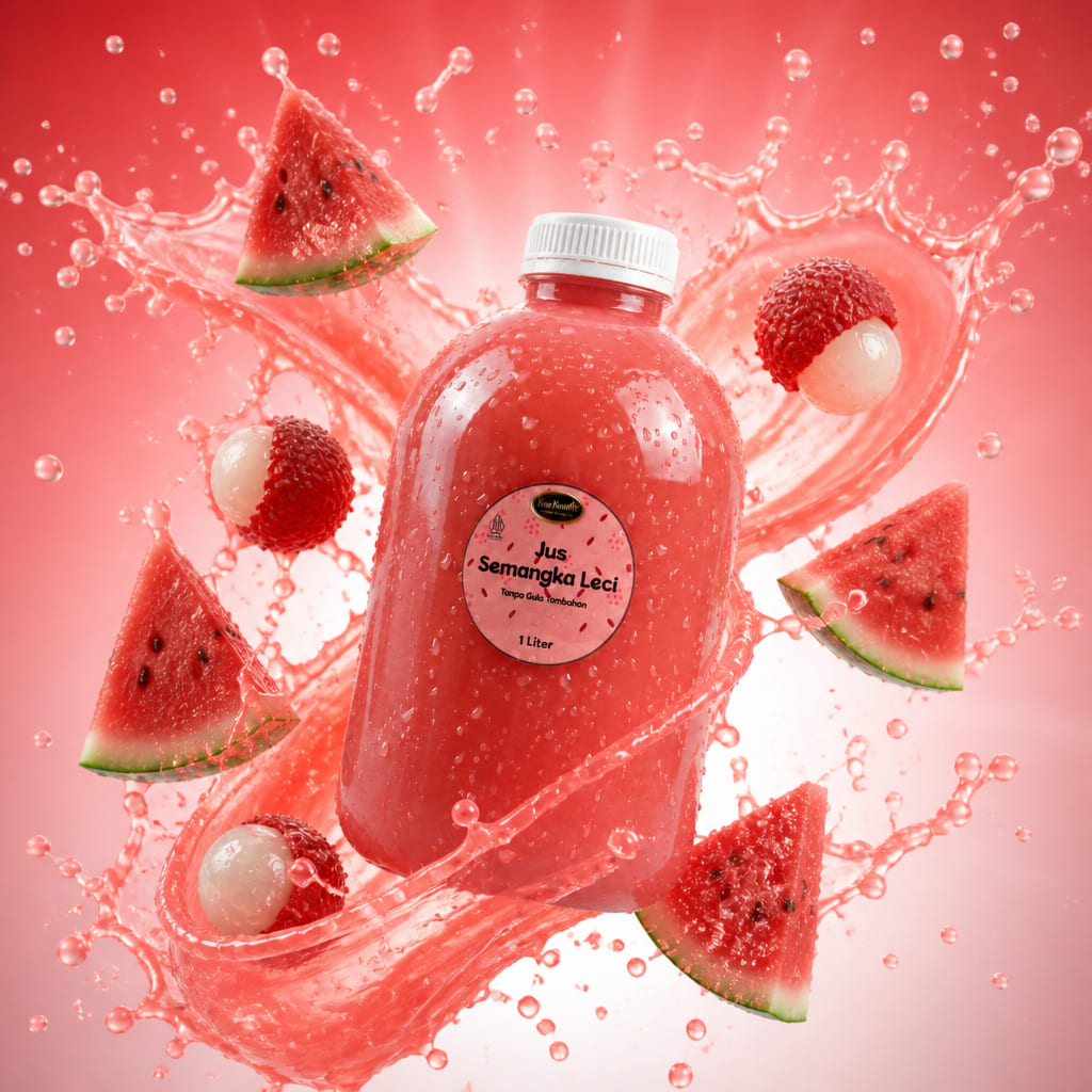 Jus Semangka Leci 1 Liter — Tanpa Gula Tambahan