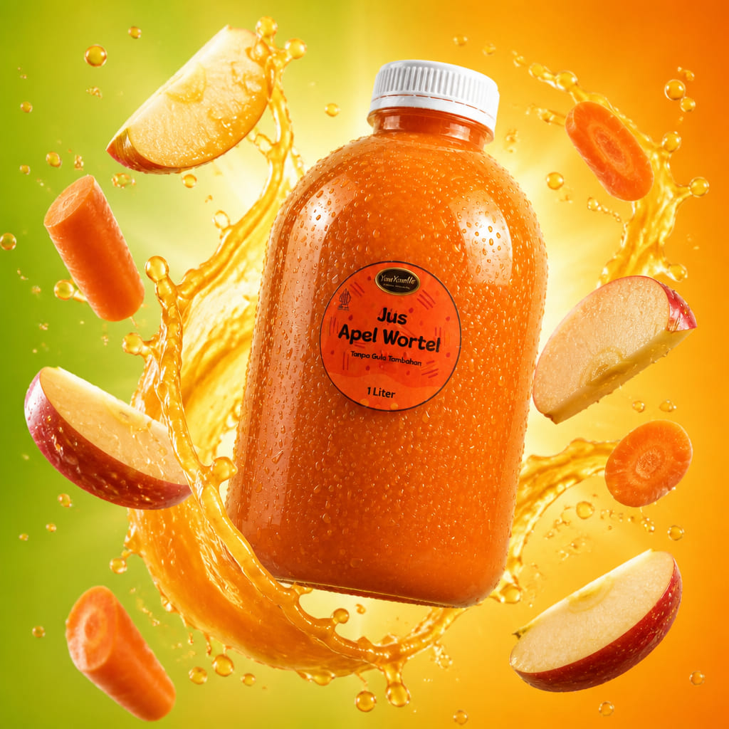 Jus Apel Wortel 1 Liter — Tanpa Gula Tambahan