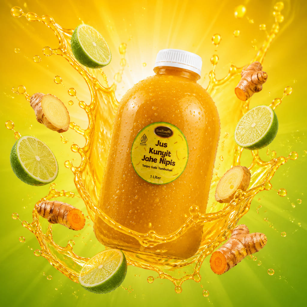 Jus Kunyit Jahe Nipis 1 Liter — Tanpa Gula Tambahan