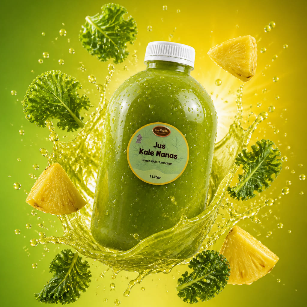 Jus Kale Nanas 1 Liter — Tanpa Gula Tambahan