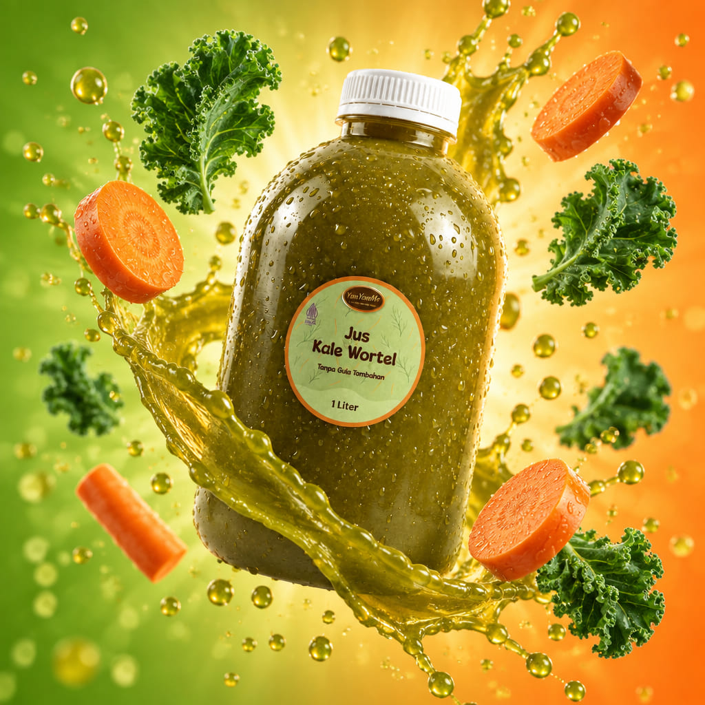 Jus Kale Wortel 1 Liter — Tanpa Gula Tambahan