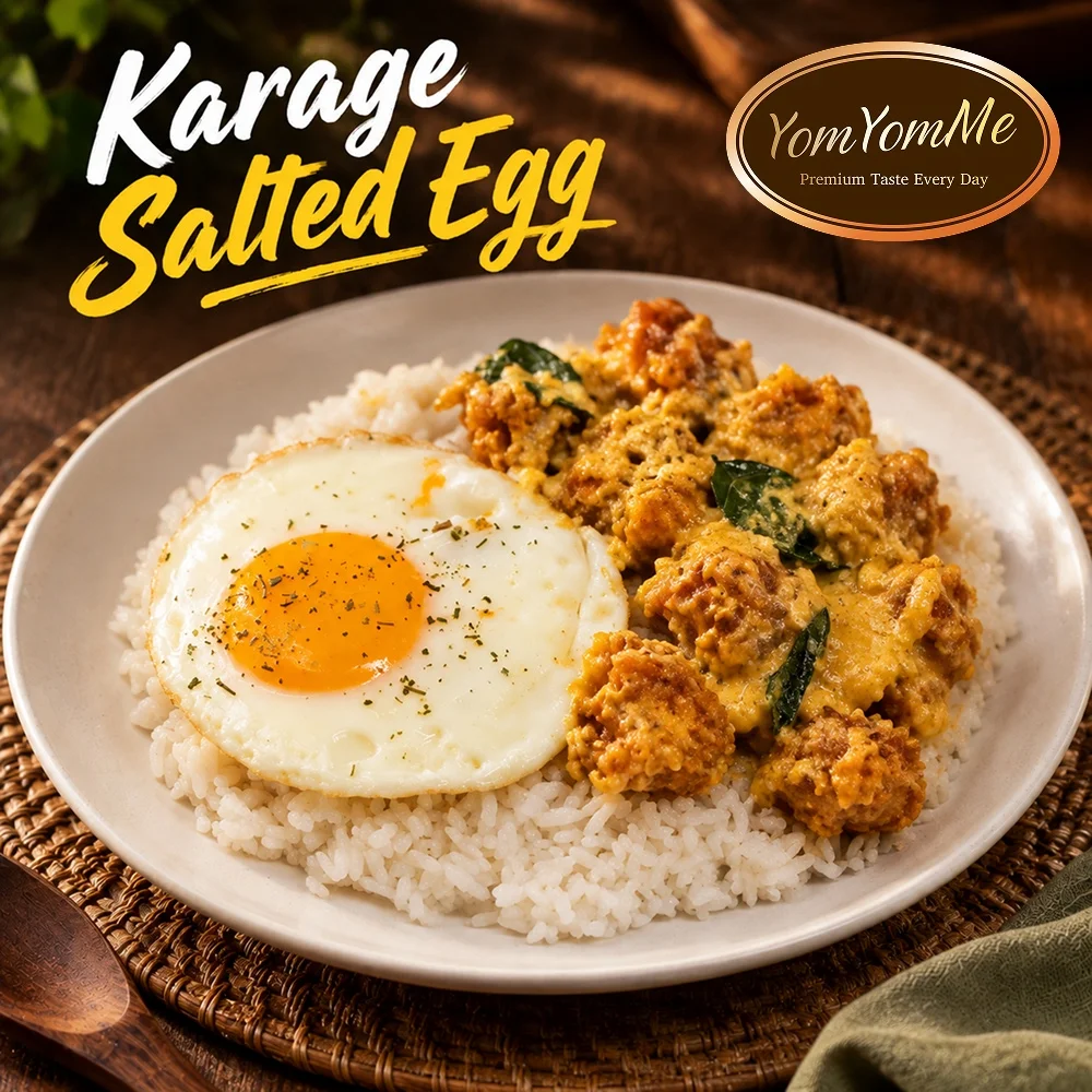Nasi Salted Egg — Karage + Telur