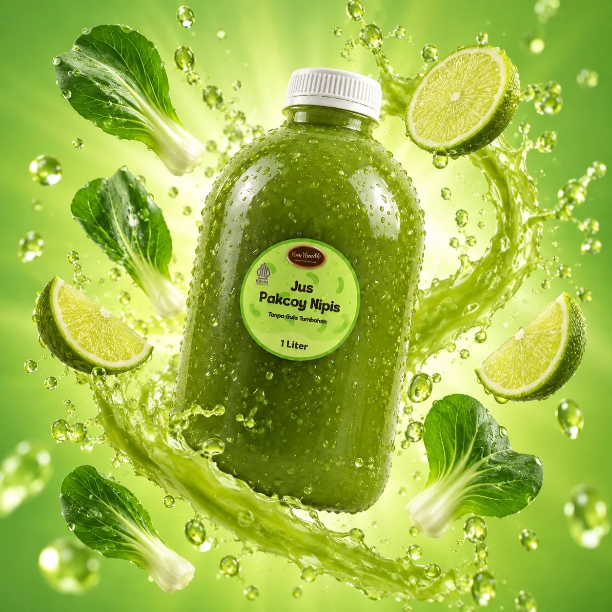 Jus Pakcoy Jeruk Nipis 1 Liter — Tanpa Gula Tambahan